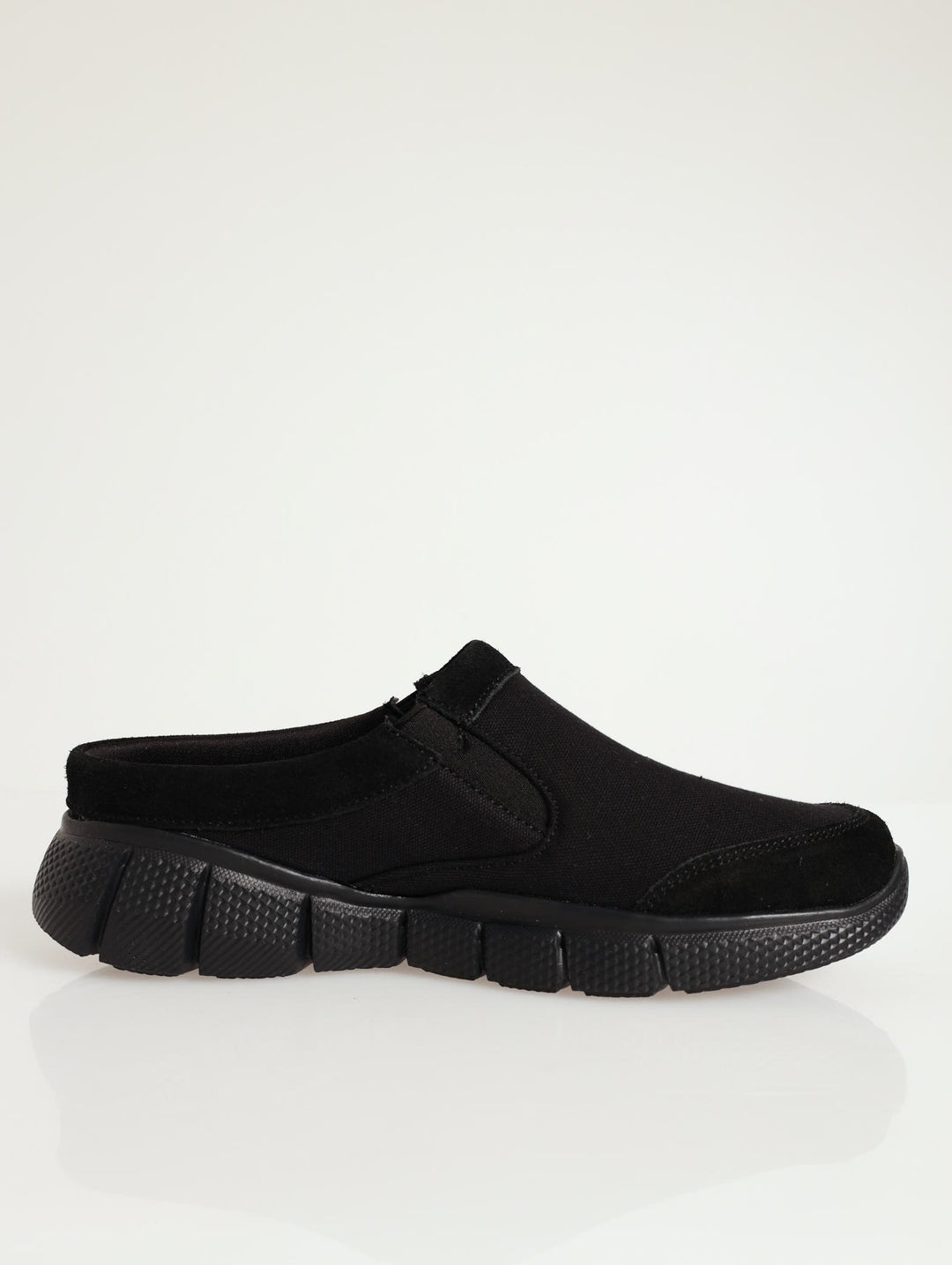 Open Back Comfort Knit Shoe - Black