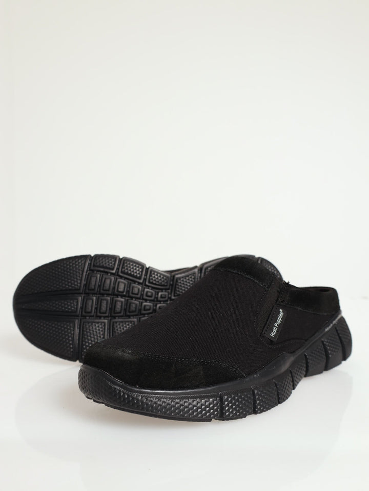 Open Back Comfort Knit Shoe - Black