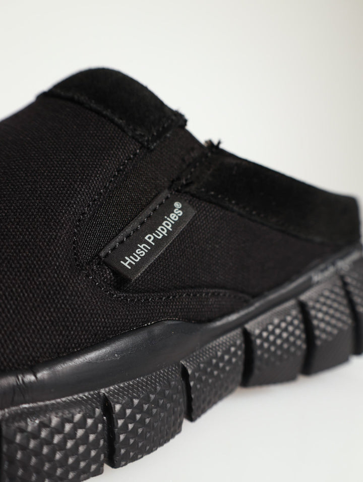 Open Back Comfort Knit Shoe - Black