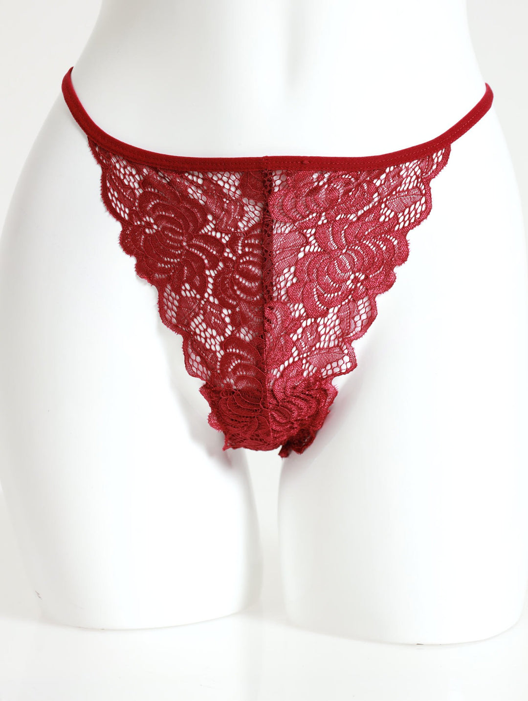 Lace G-String - Burgundy