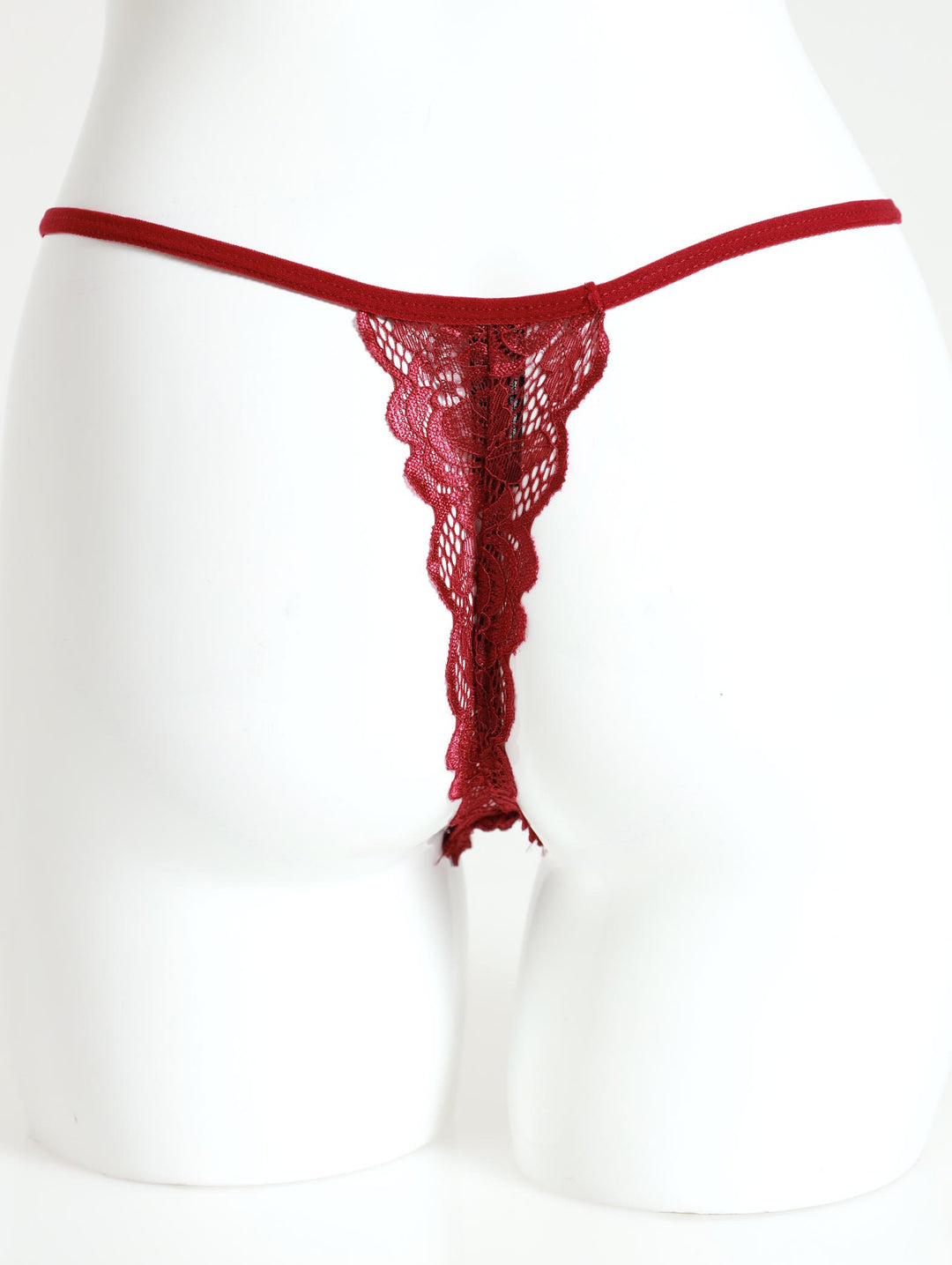 Lace G-String - Burgundy