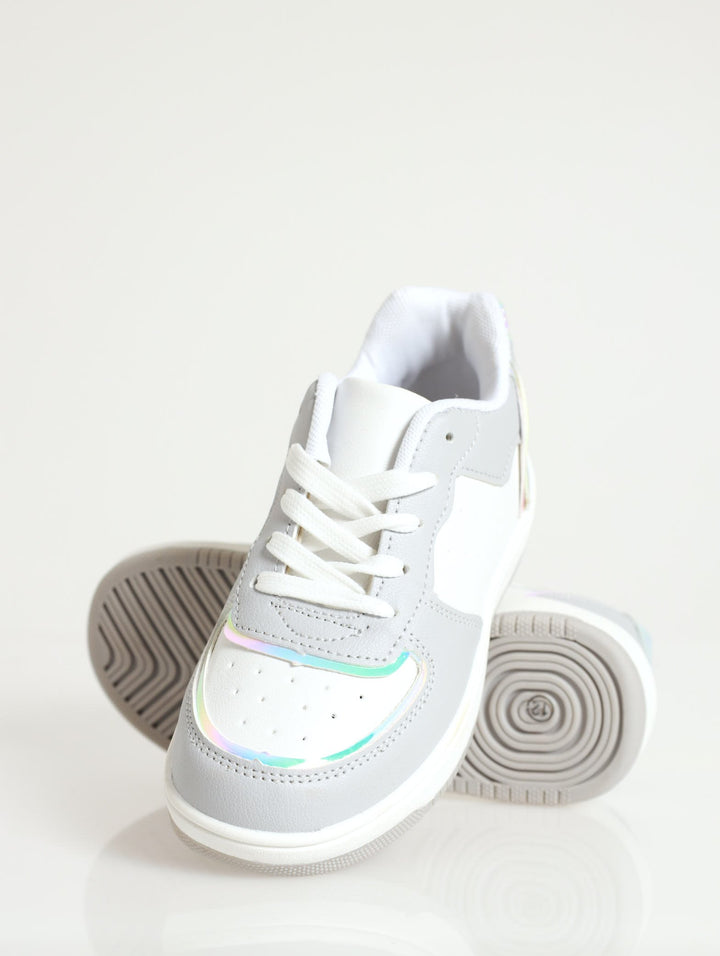 Girls Holographic Sneaker - White