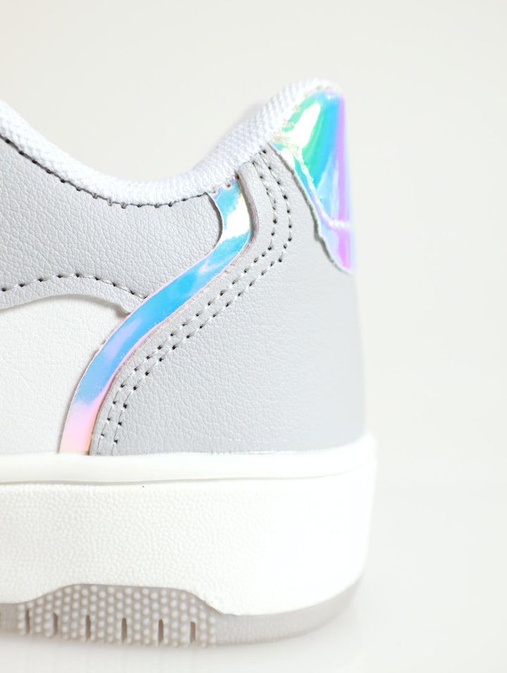 Girls Holographic Sneaker - White