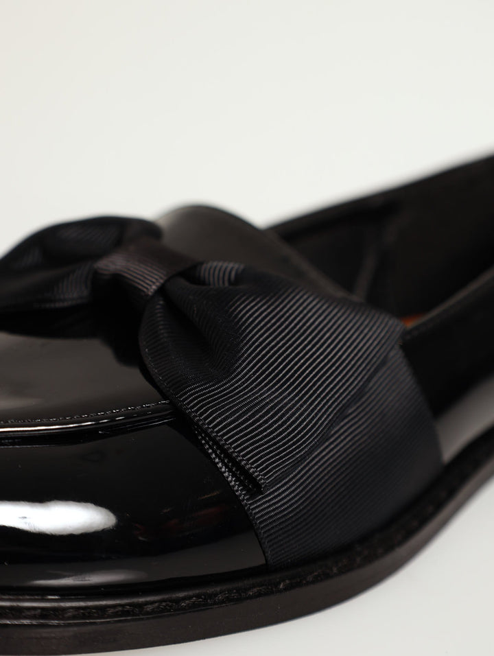 Loafer With Updated Petersham Bow - Black