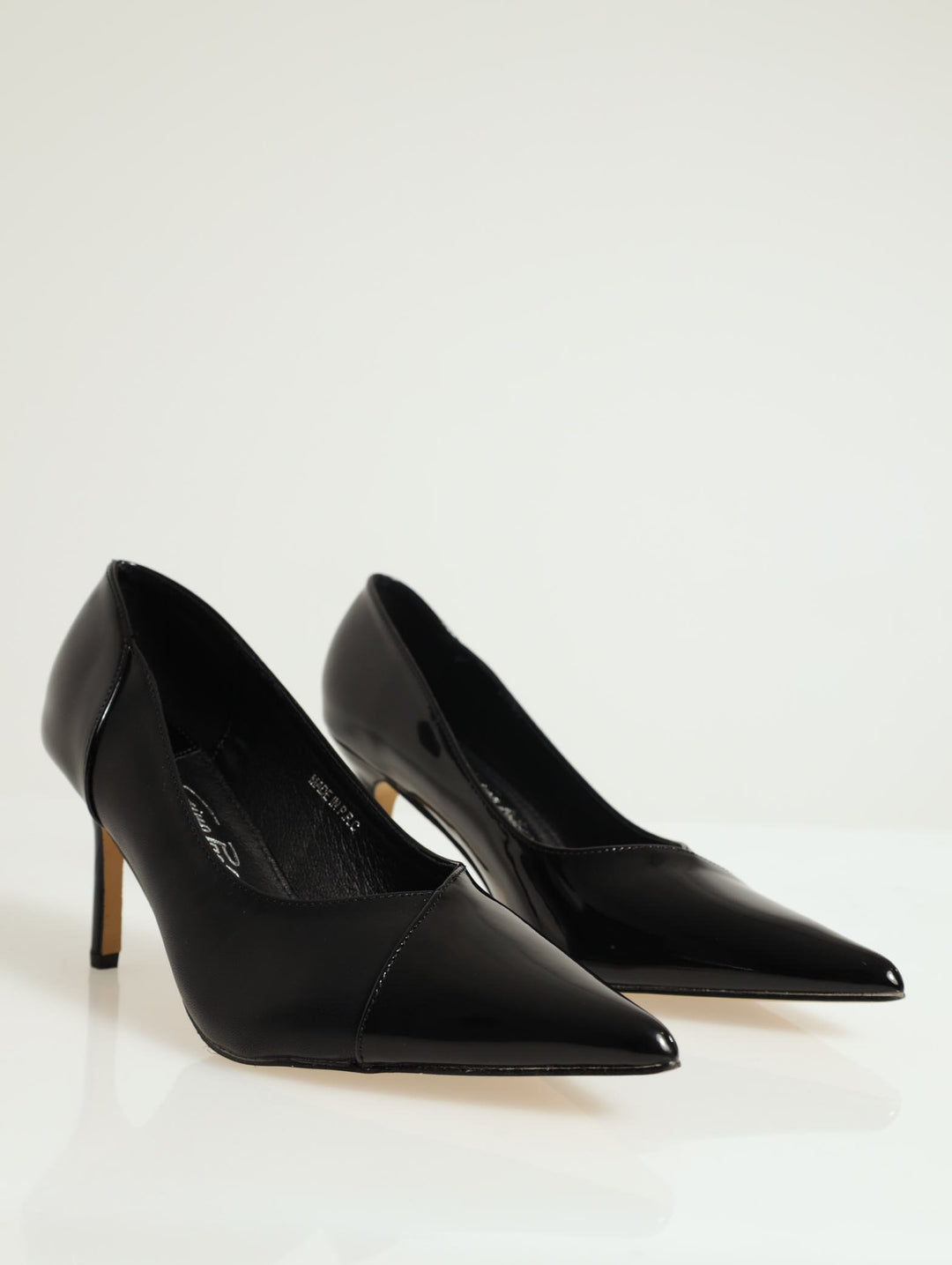 Taylor Pointed Toe Stiletto Court Heel - Black