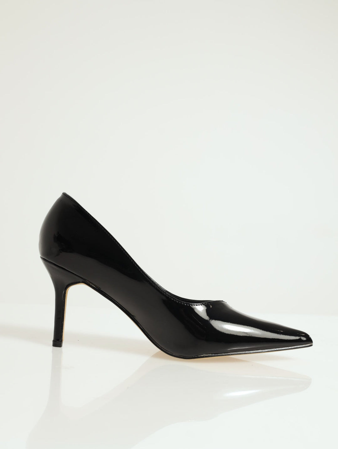 Taylor Pointed Toe Stiletto Court Heel - Black