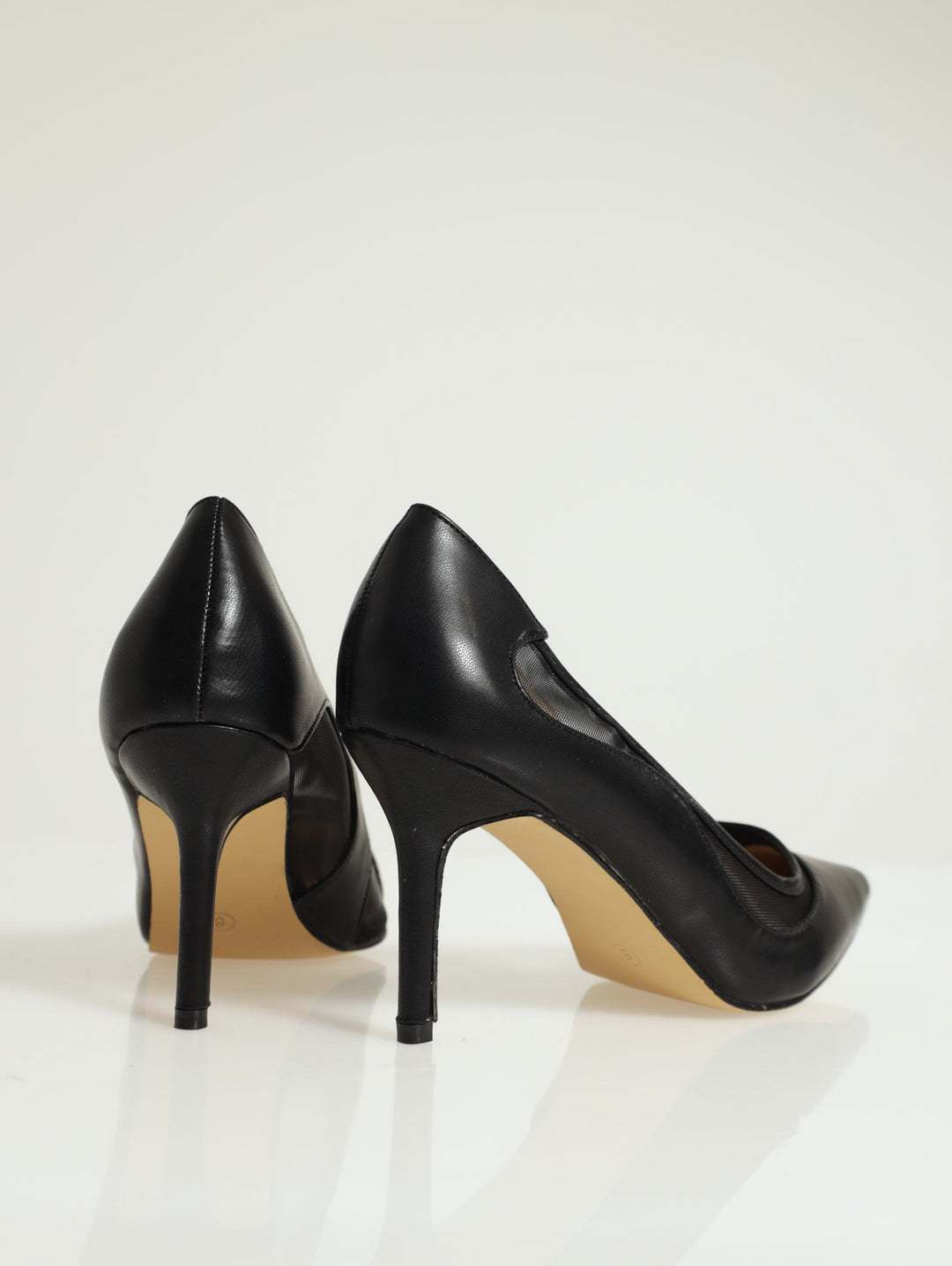 Bella Pointed Toe Stiletto Court Heel - Black