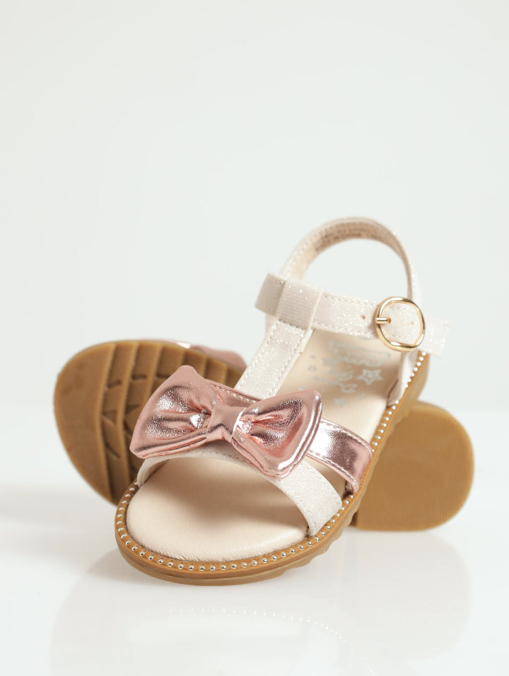 Pre-Girls Bow Sandal - Gold
