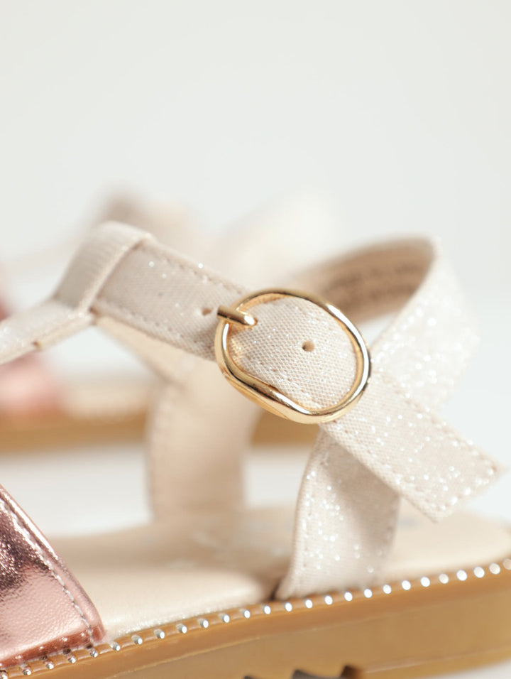 Pre-Girls Bow Sandal - Gold
