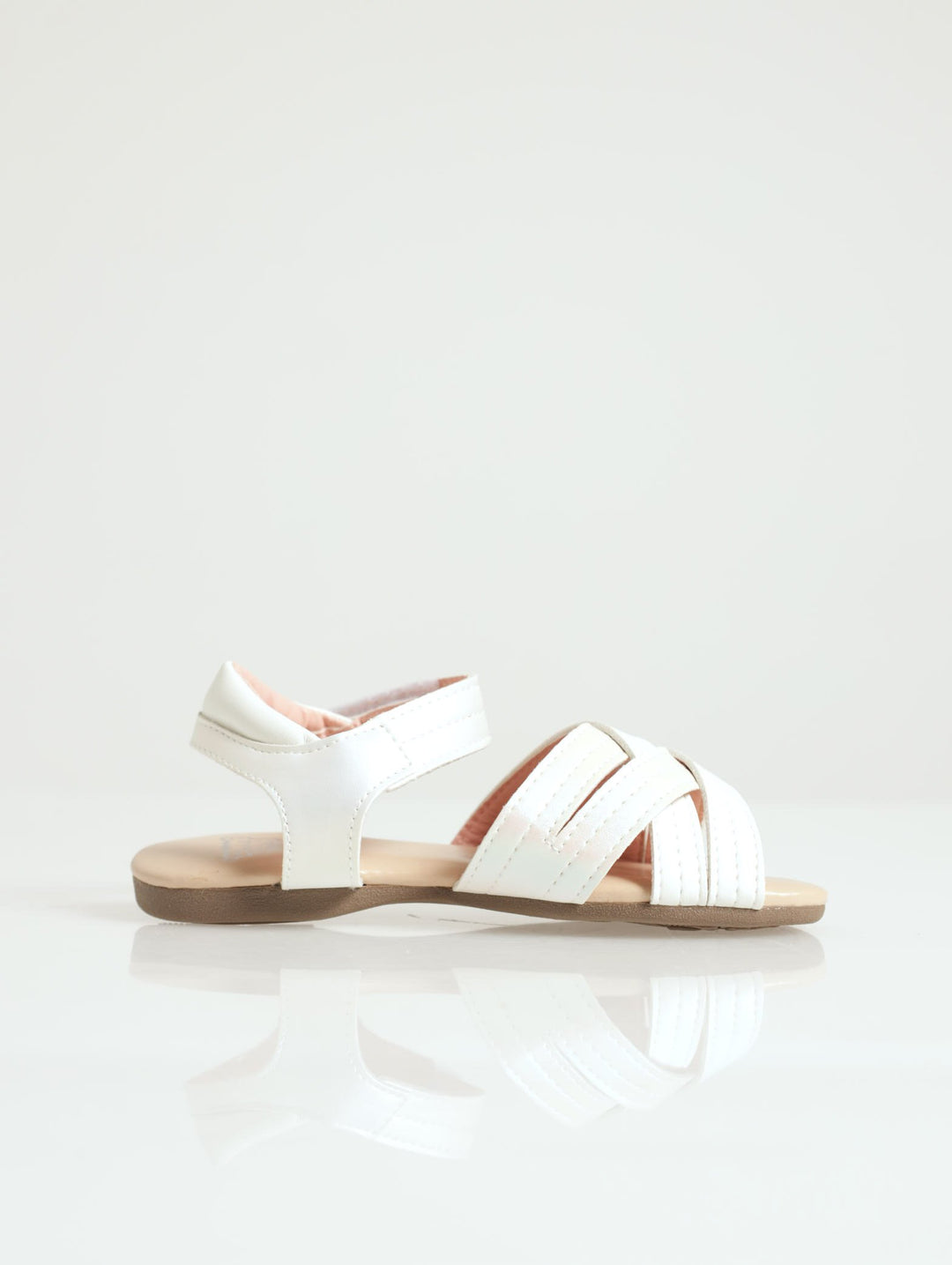 Pre-Girls Crossover Sandal - White