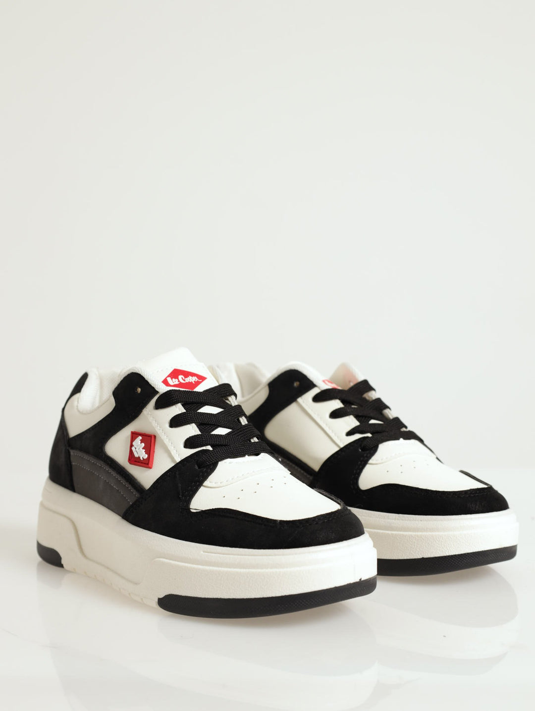 Merle Rubber Side Flashion Platform Sneaker - Black/White