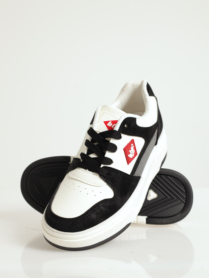 Merle Rubber Side Flashion Platform Sneaker - Black/White