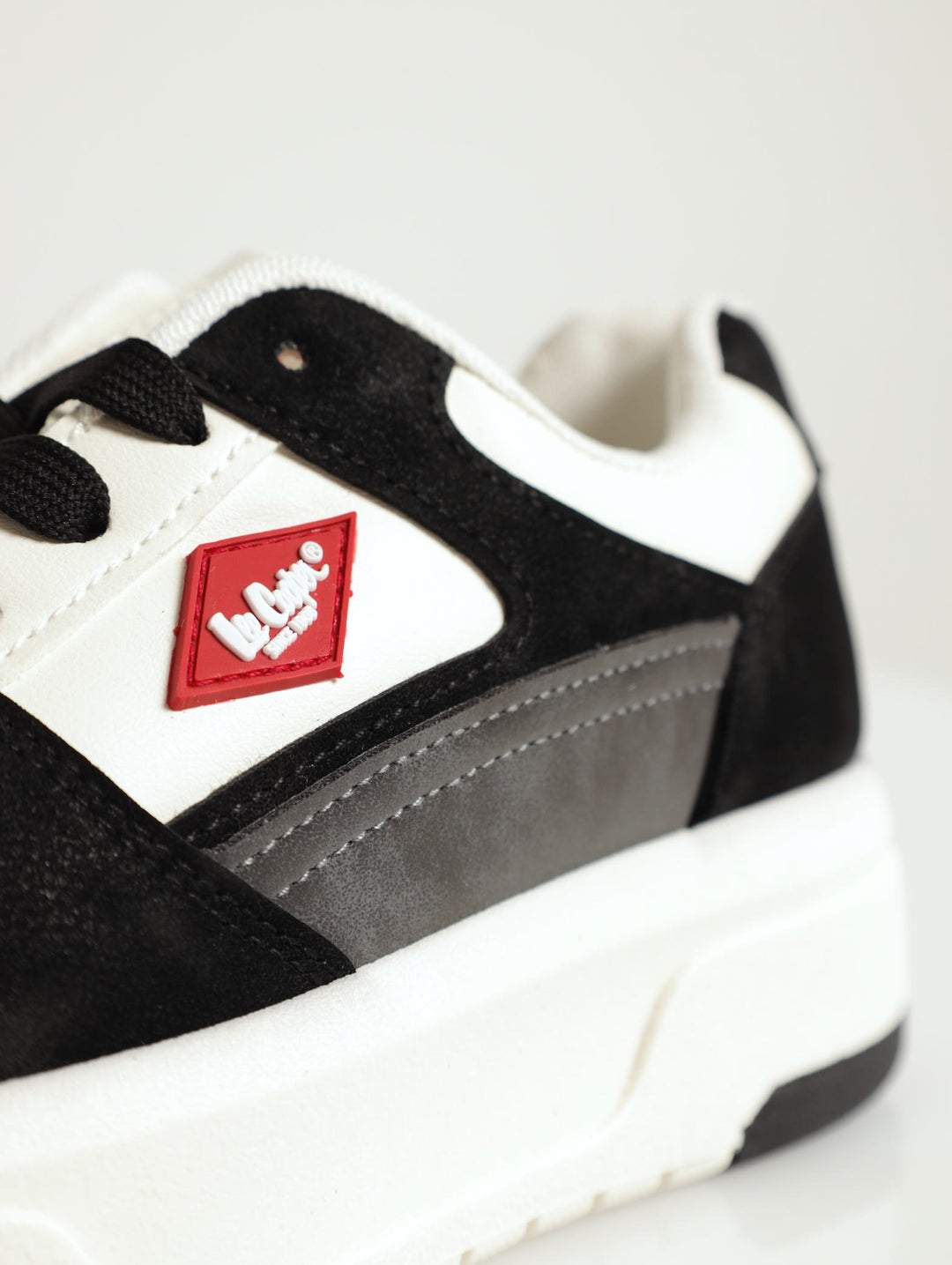 Merle Rubber Side Flashion Platform Sneaker - Black/White