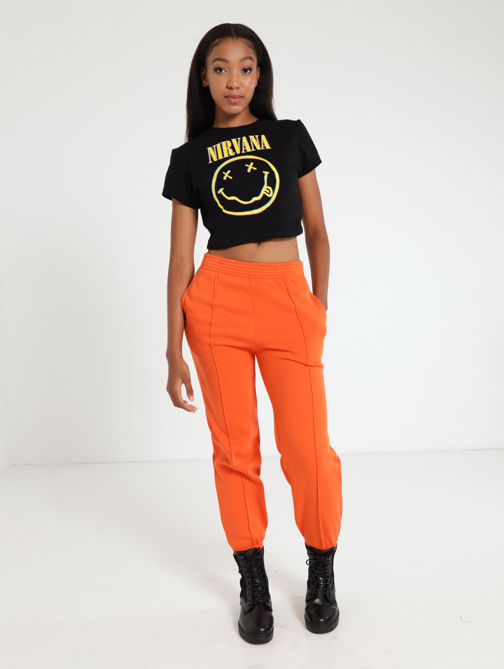 Nirvana Crop Tee - Black