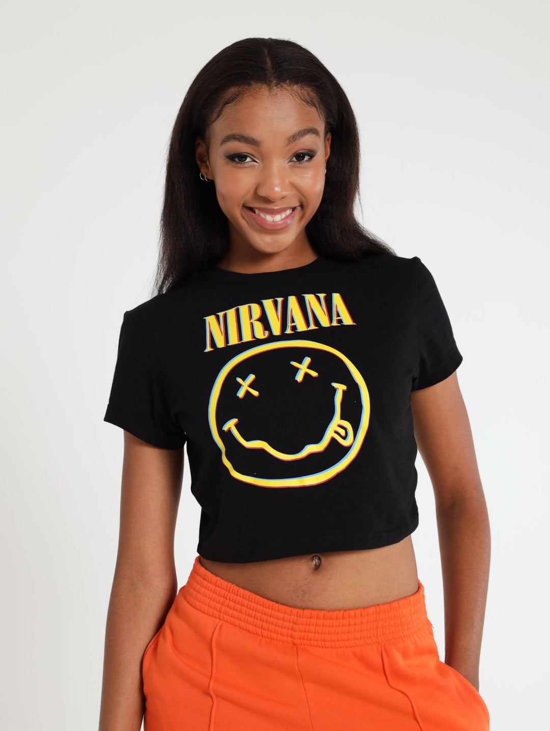 Nirvana Crop Tee - Black