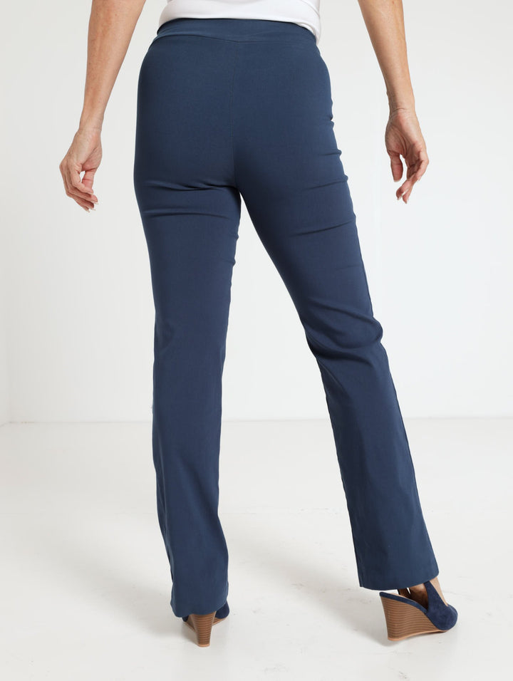 Straight Leg Bengaline Pants - Navy