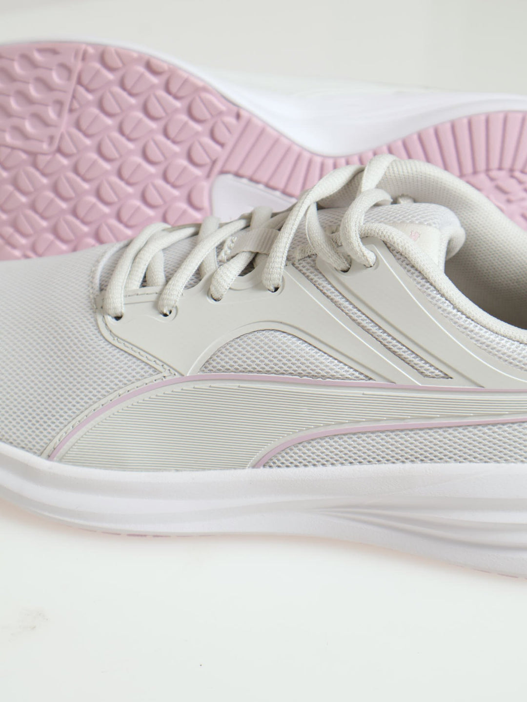 Transport Lace Up Trainer - Light Grey