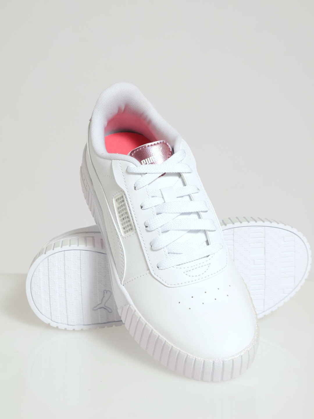 Carina 2.0 Girlpower Platform Sneaker - White/Pink