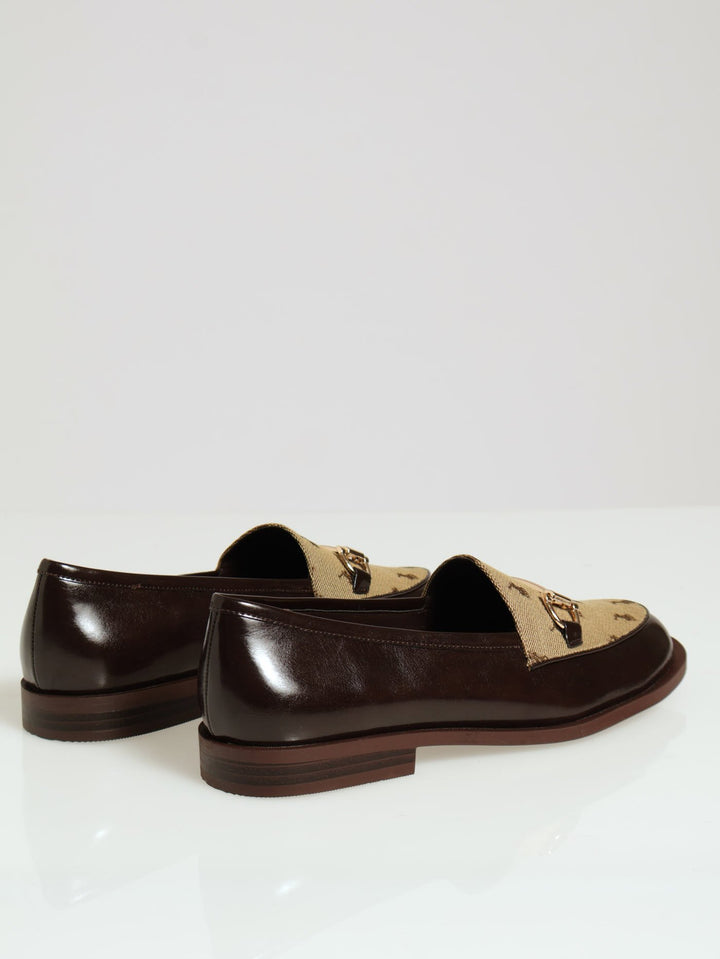 Monogram Bit Detail Loafer - Brown