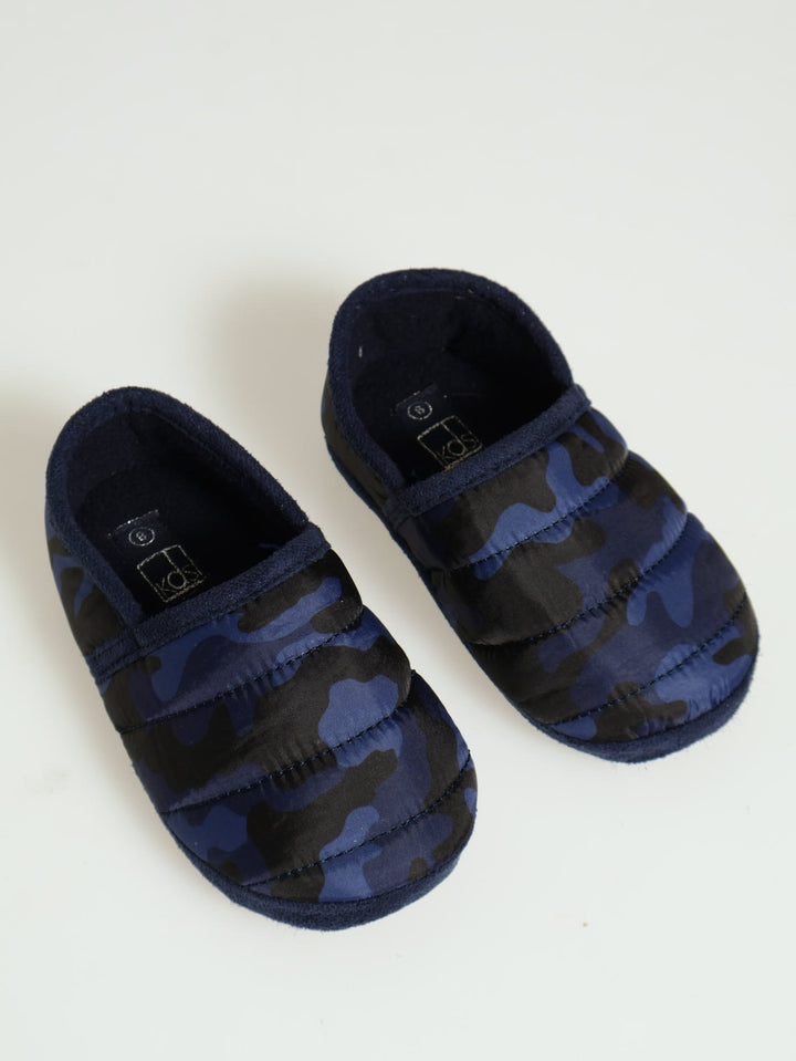 Pre-Boys Camo Slipper - Navy