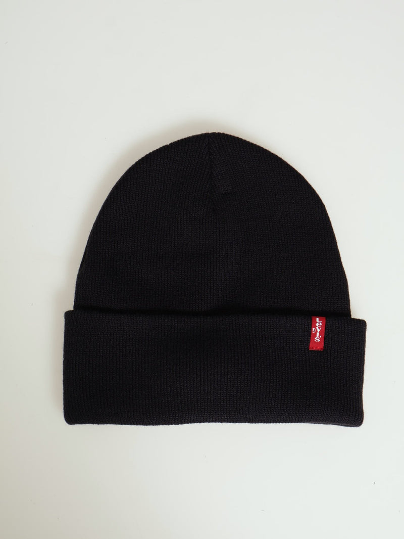 Mens Slouchy Tab Beanie - Black – Edgars