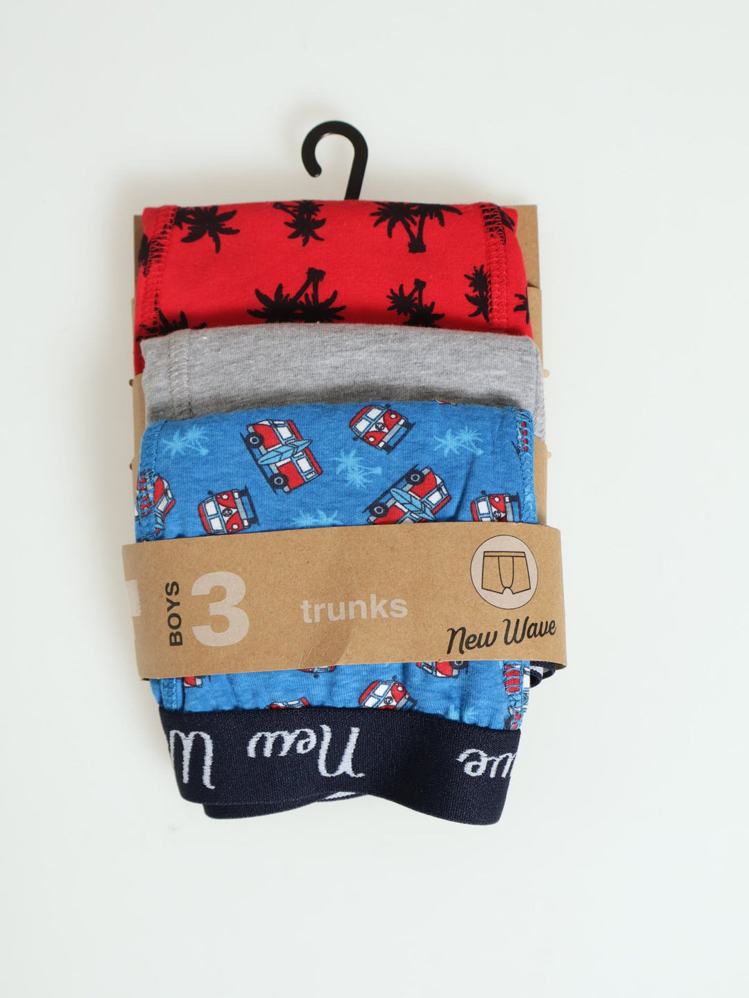 Boys 3 Pack Nautical Island Life Boxer - Red