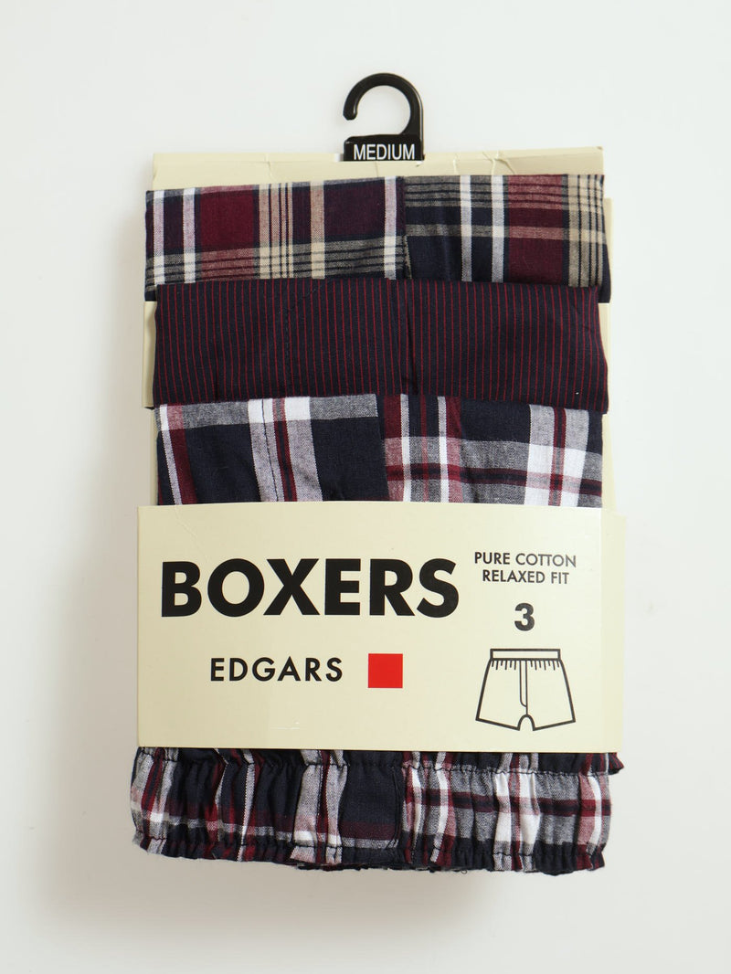 Red Boxers Bundle Mens 3 Pack Boxers - Red – Edgars