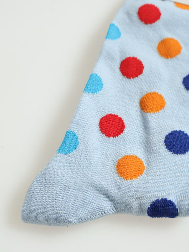 SingleBright Dots Anklet Socks - Blue