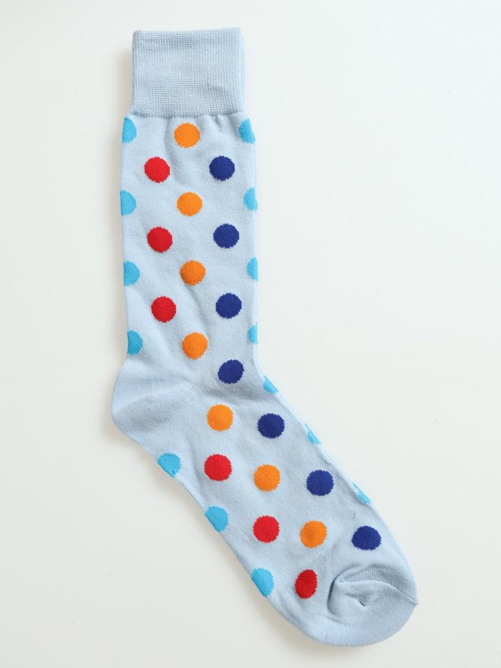 SingleBright Dots Anklet Socks - Blue