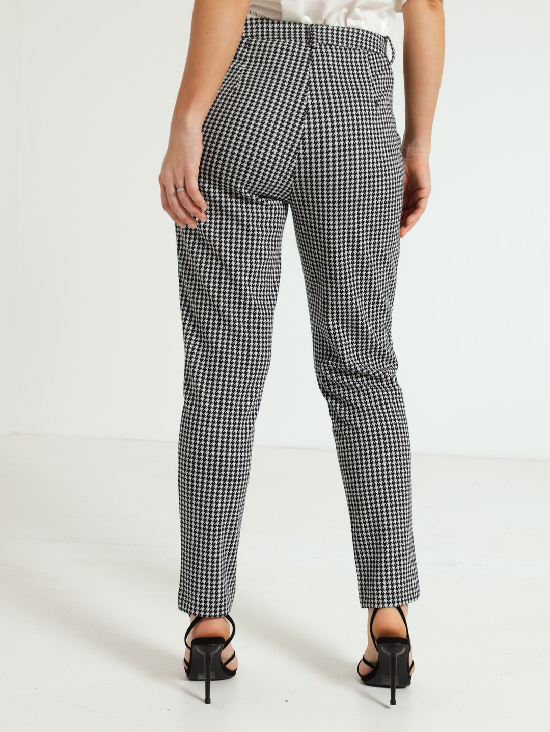 Tailored Tapered Pants - Black/White