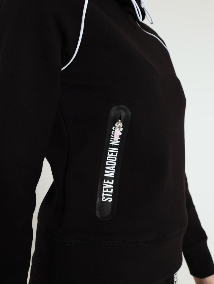 Sasha Scuba Sweat Top - Black