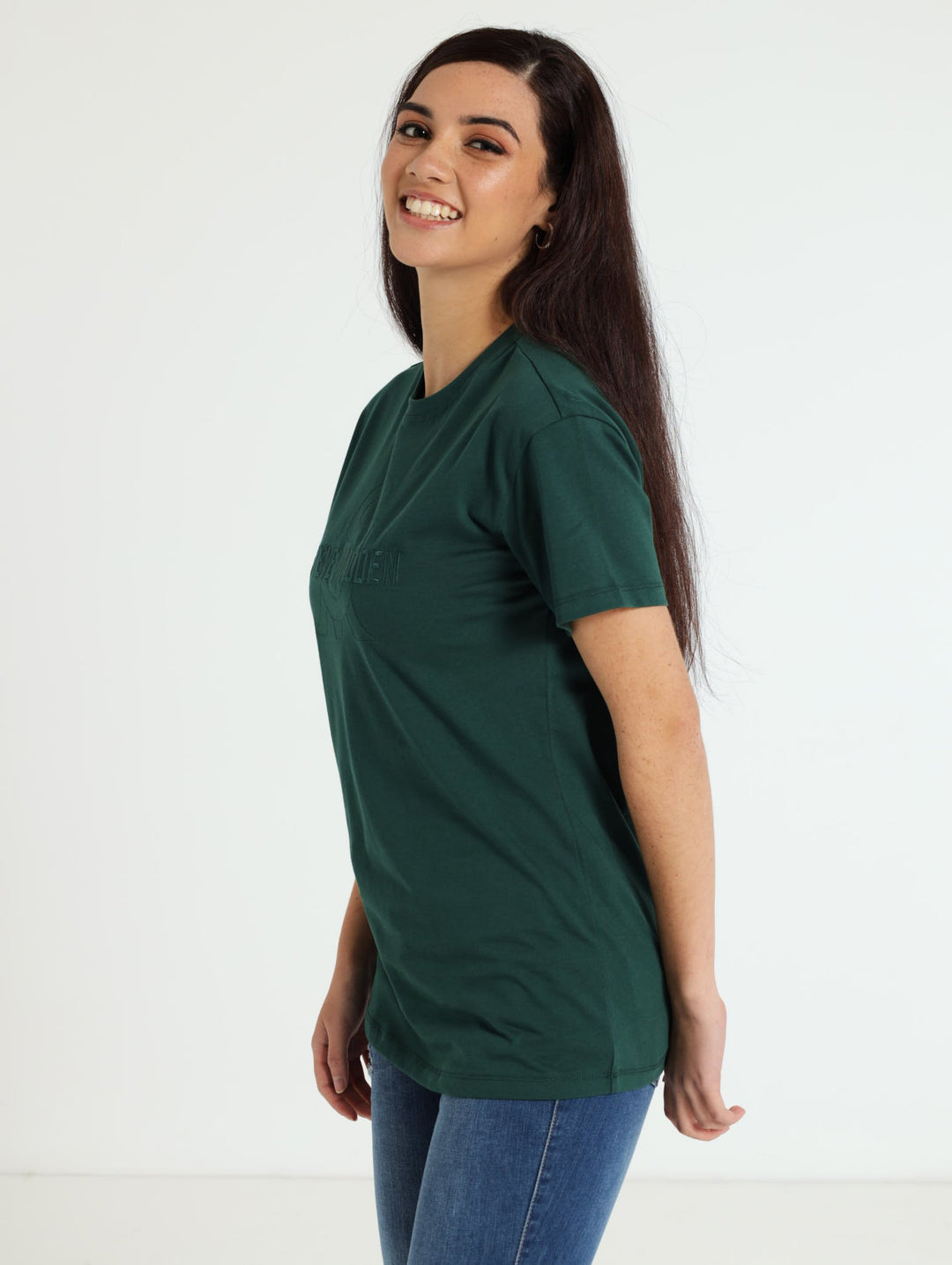 Laila Small Logo Tee - Dark Green