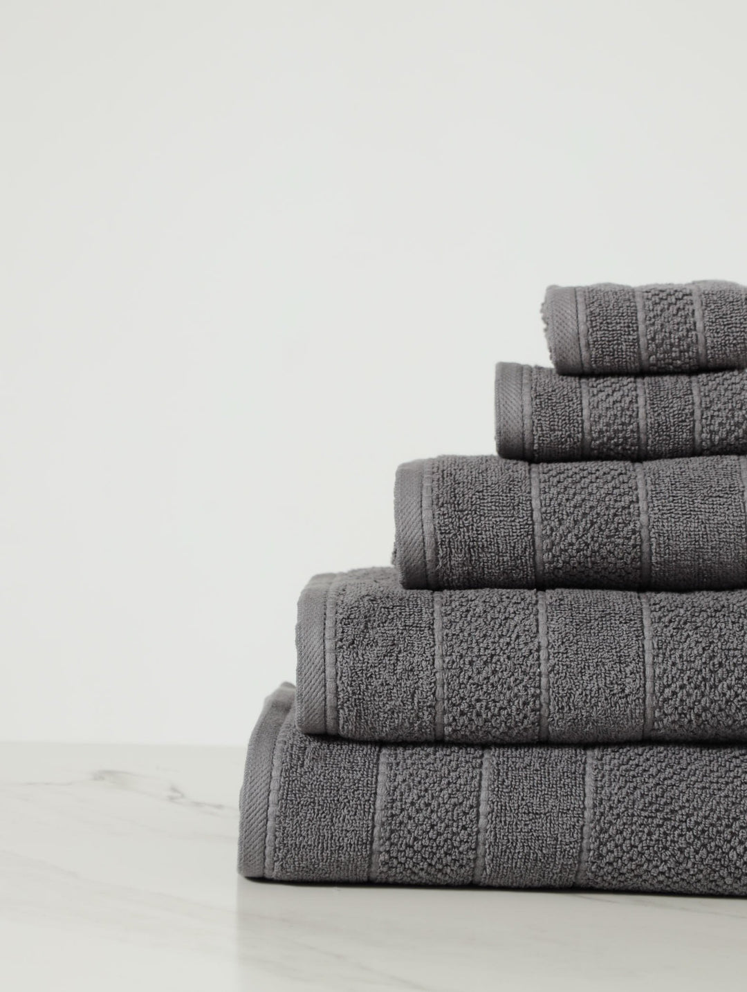Premium Textured Towels - Charcoal