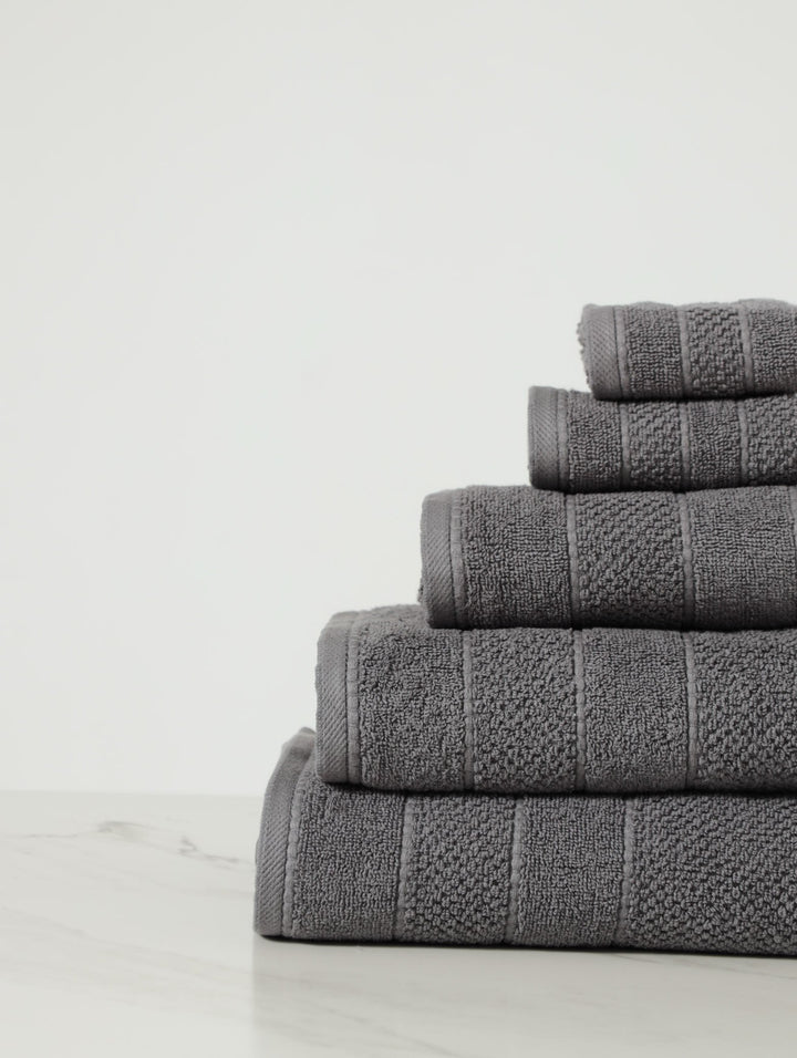 Premium Textured Towels - Charcoal