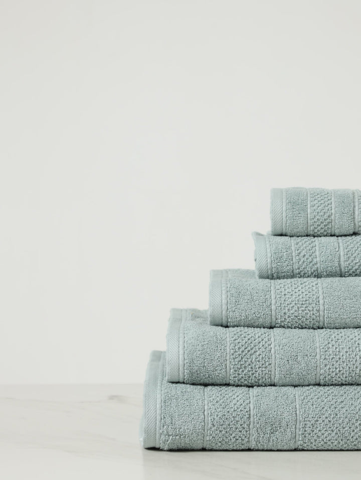Premium Textured Towels - Duck Egg