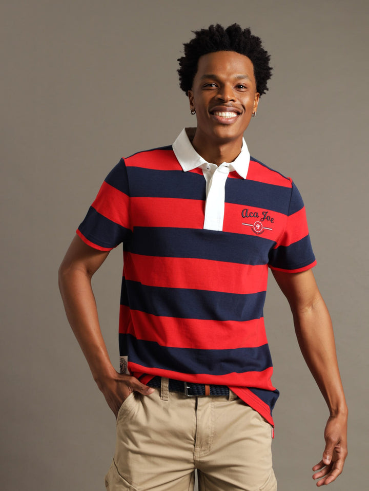 Muscle Fit Rugby Golfer Red Edgars