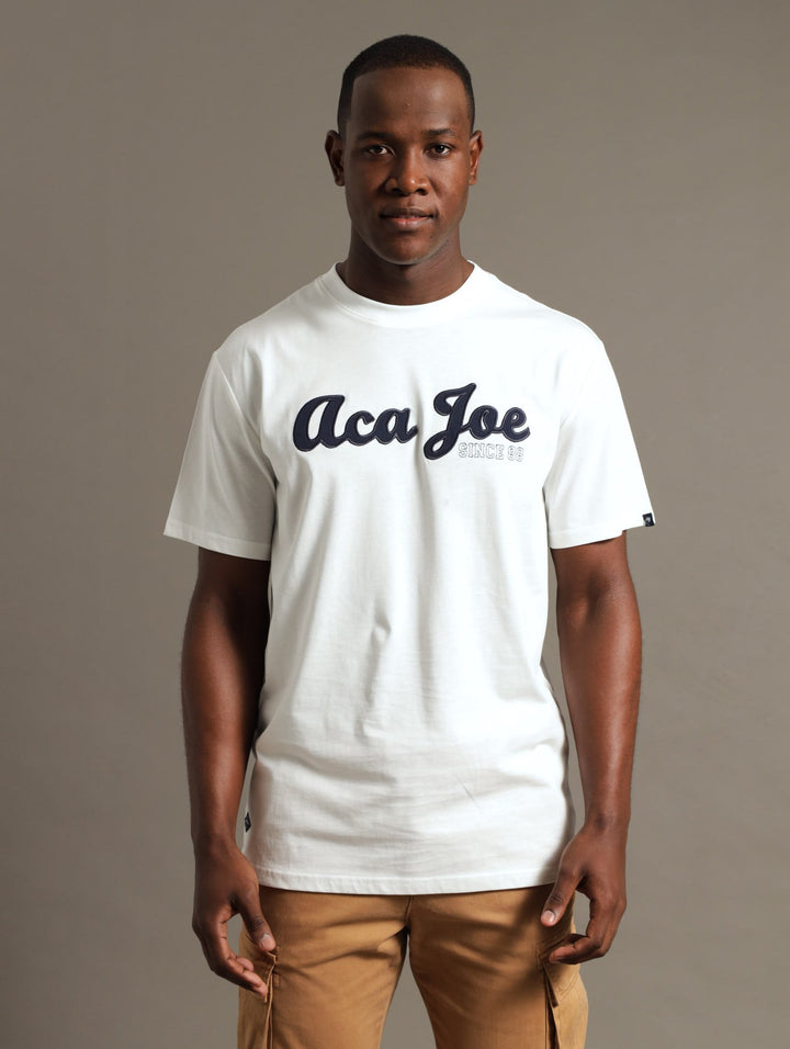 Twill Applique Tee - White