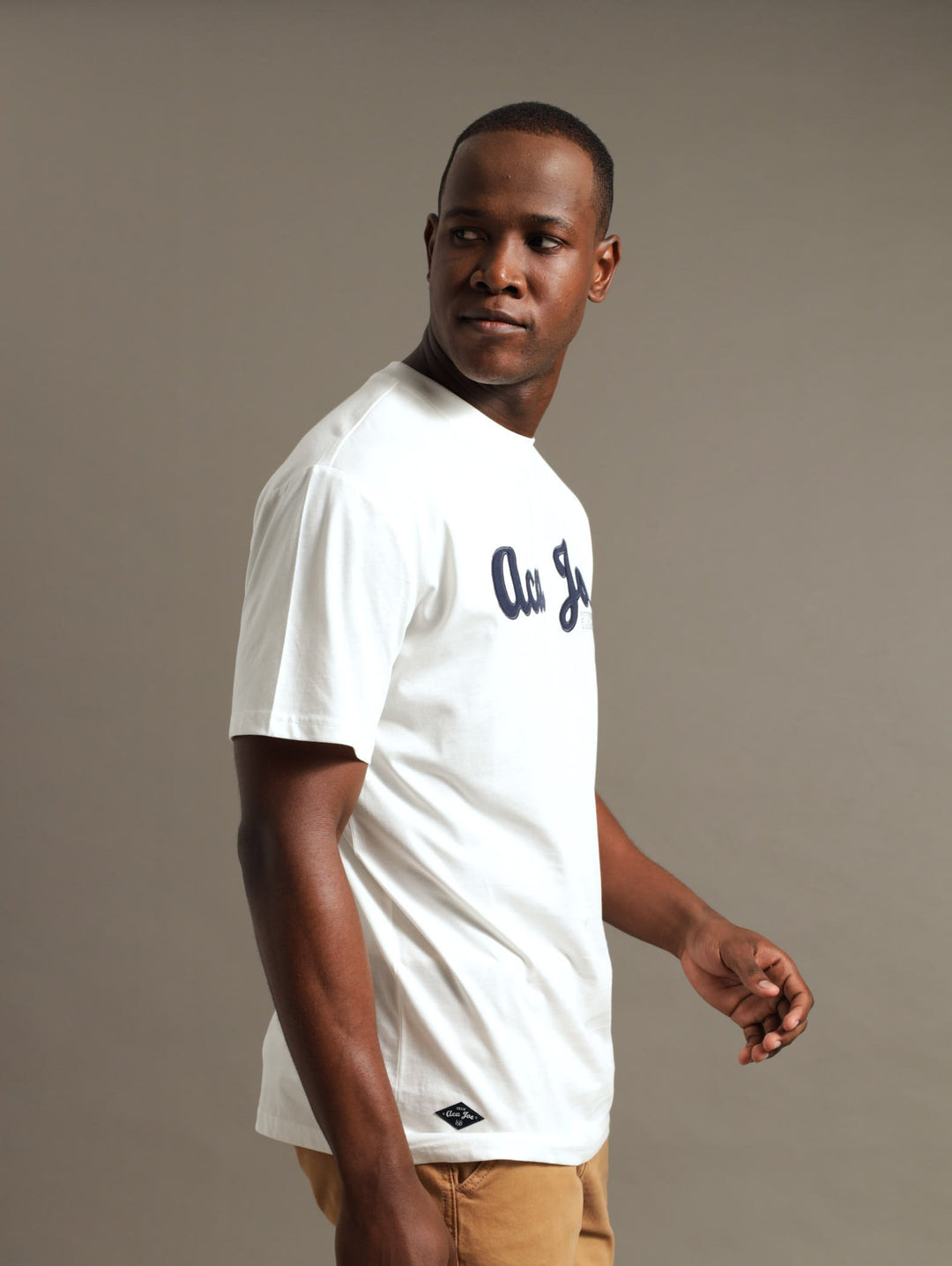 Twill Applique Tee - White