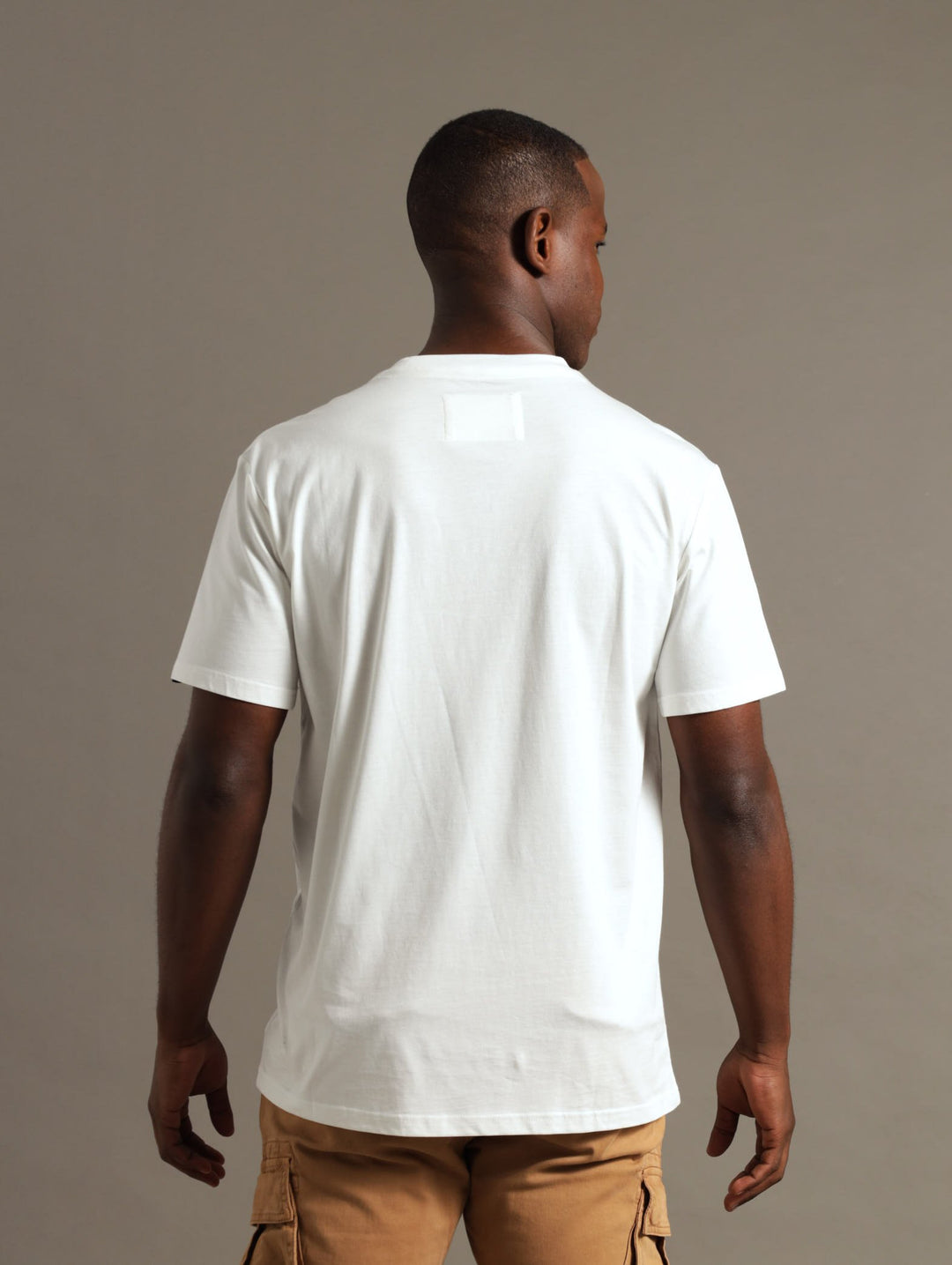 Twill Applique Tee - White