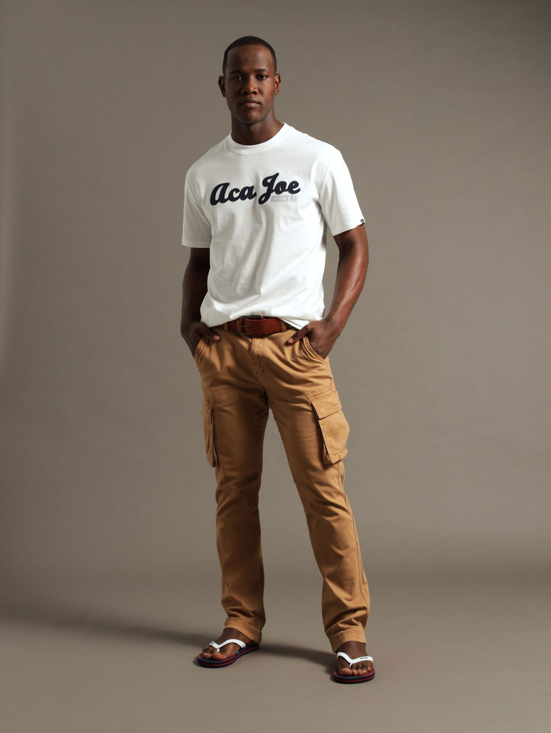 Twill Applique Tee - White