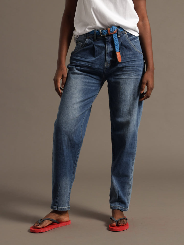 Mom Denim Jeans - Medium Wash