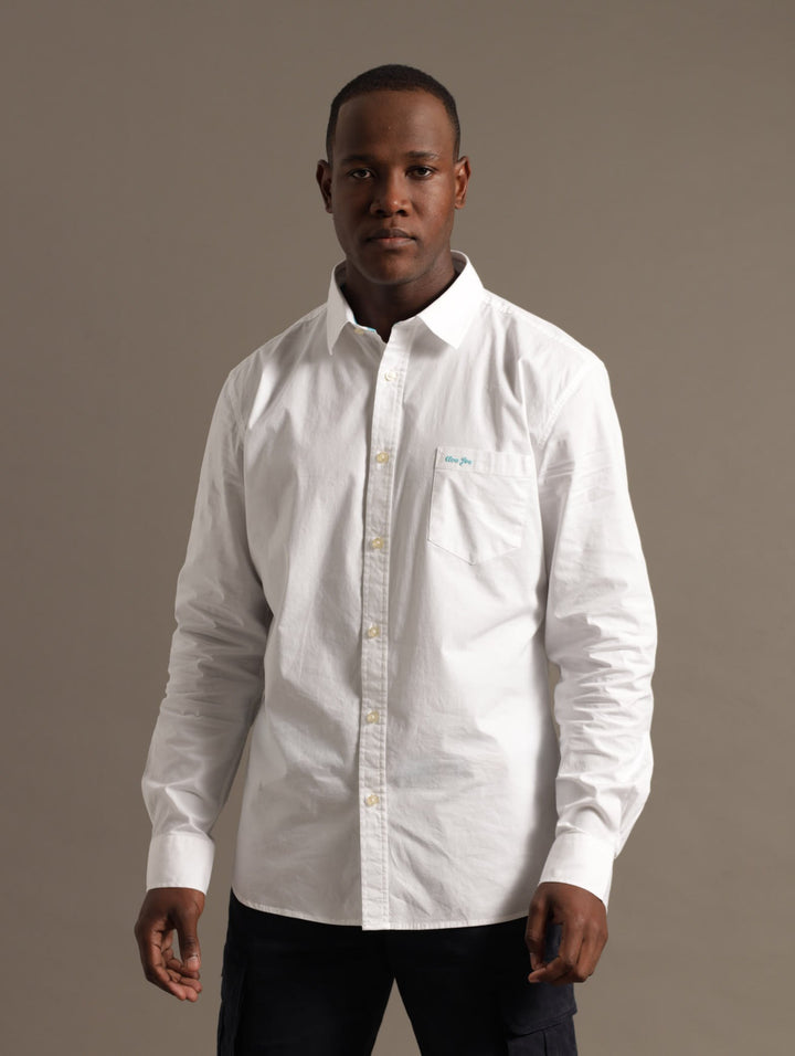 Cotton Poplin Shirt - White