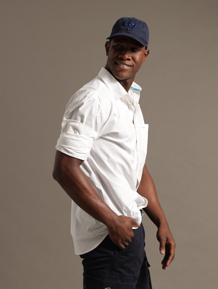 Cotton Poplin Shirt - White