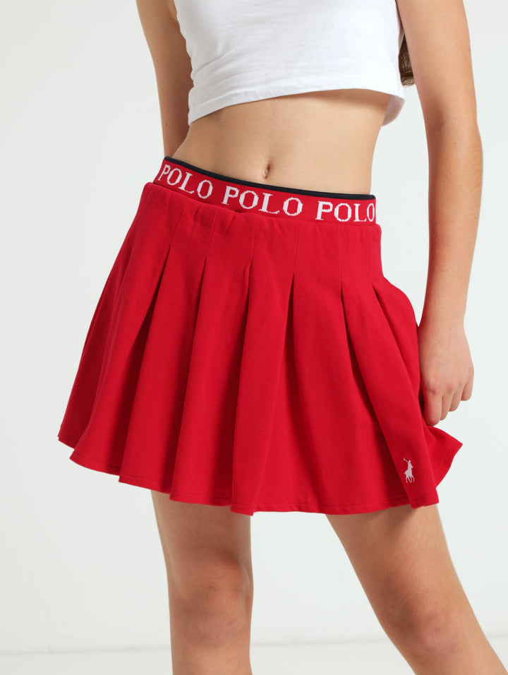 Girls Carey Tennis Skort - Red