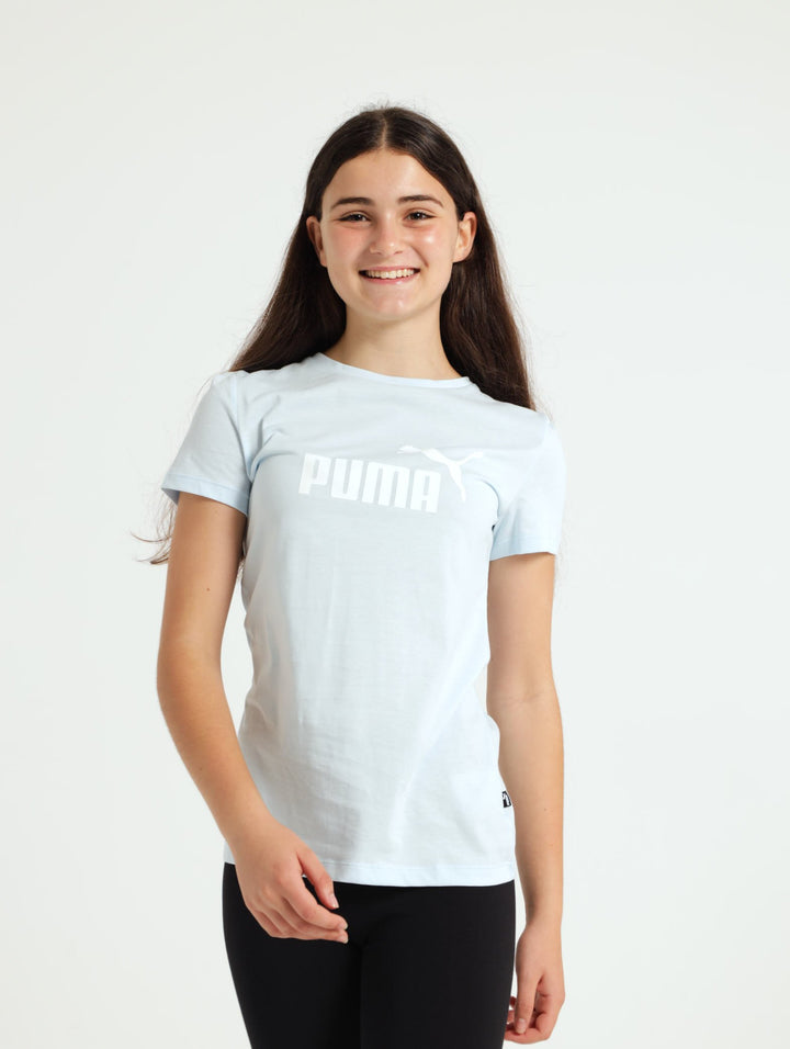Girls Essential Logo Tee - Blue