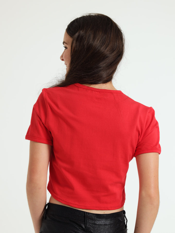 Girls Ring Face Tee - Red