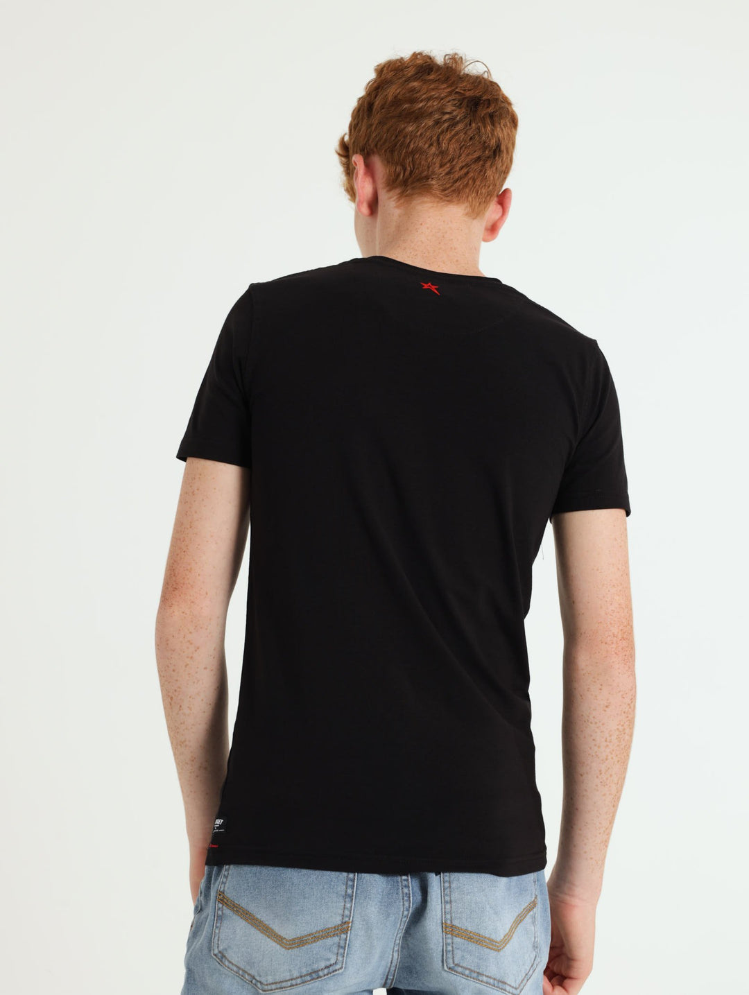 Boys Zip Detail Era Tee - Black