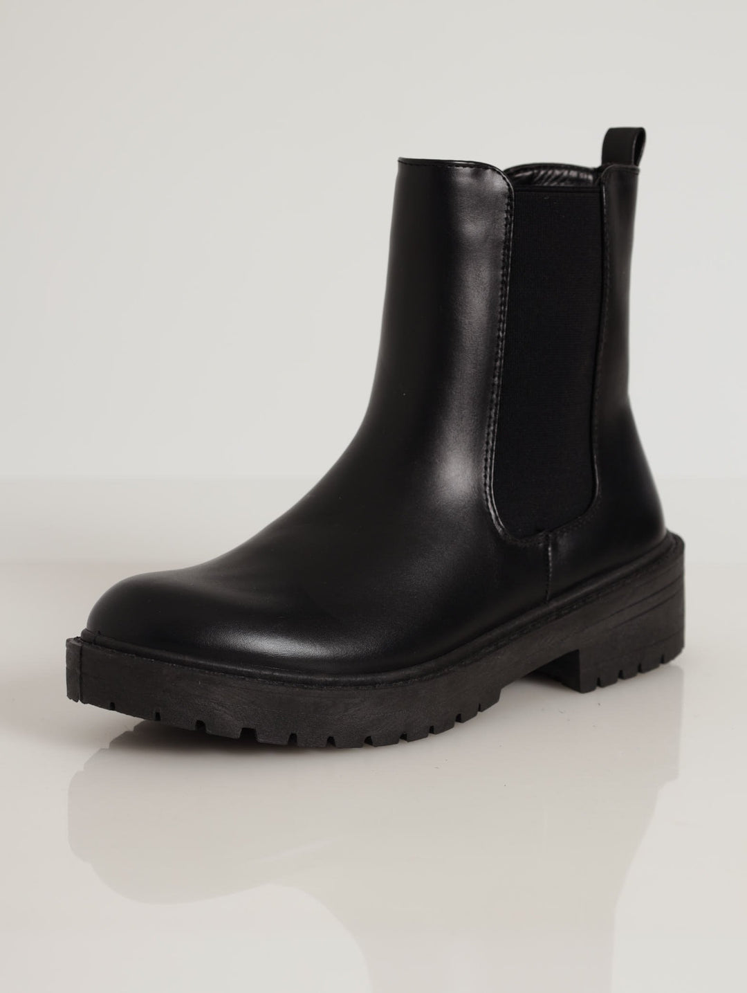 Ladies Chunky Ankle Chelsea Boot - Black