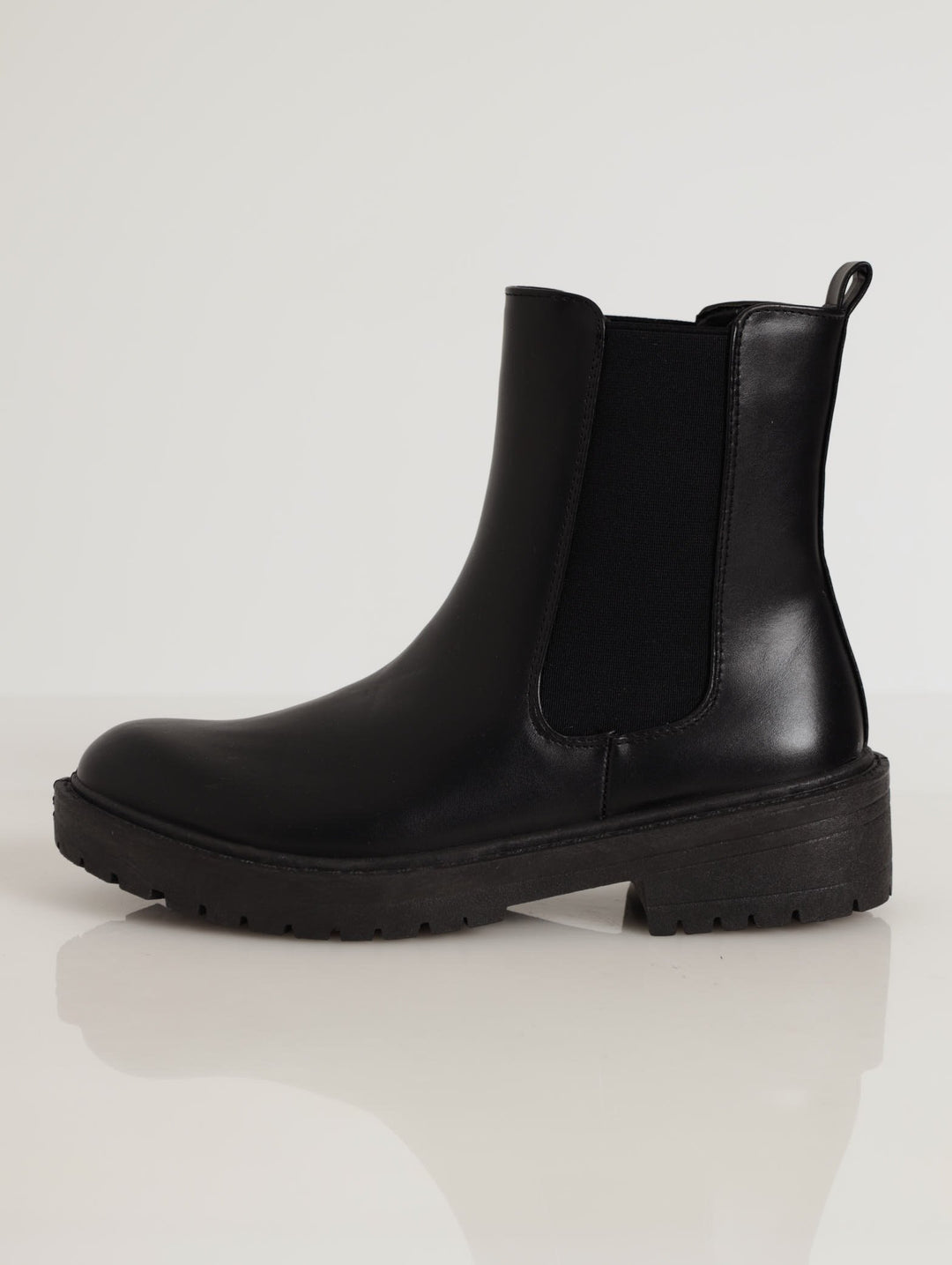 Ladies Chunky Ankle Chelsea Boot - Black