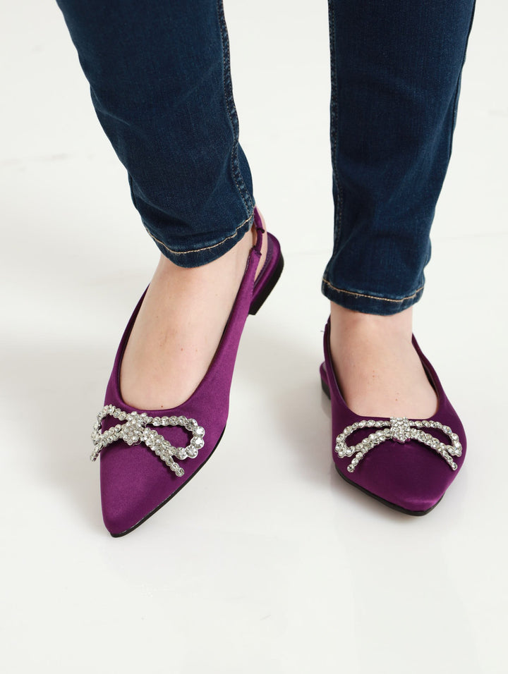 Printed Pony Hair Loafer - Plum